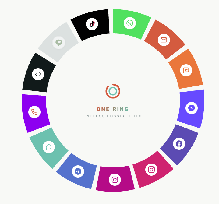 My Ring screenshot: The ring with connected and unconnected arcs